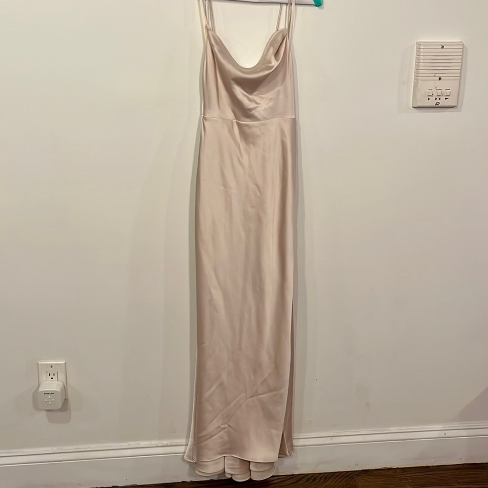 Frame & Partners Champagne Custom Bridesmaids Dress